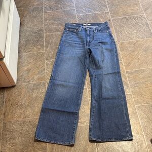 Levi's Women's Wide Leg Flare Jeans - Dark Blue Denim